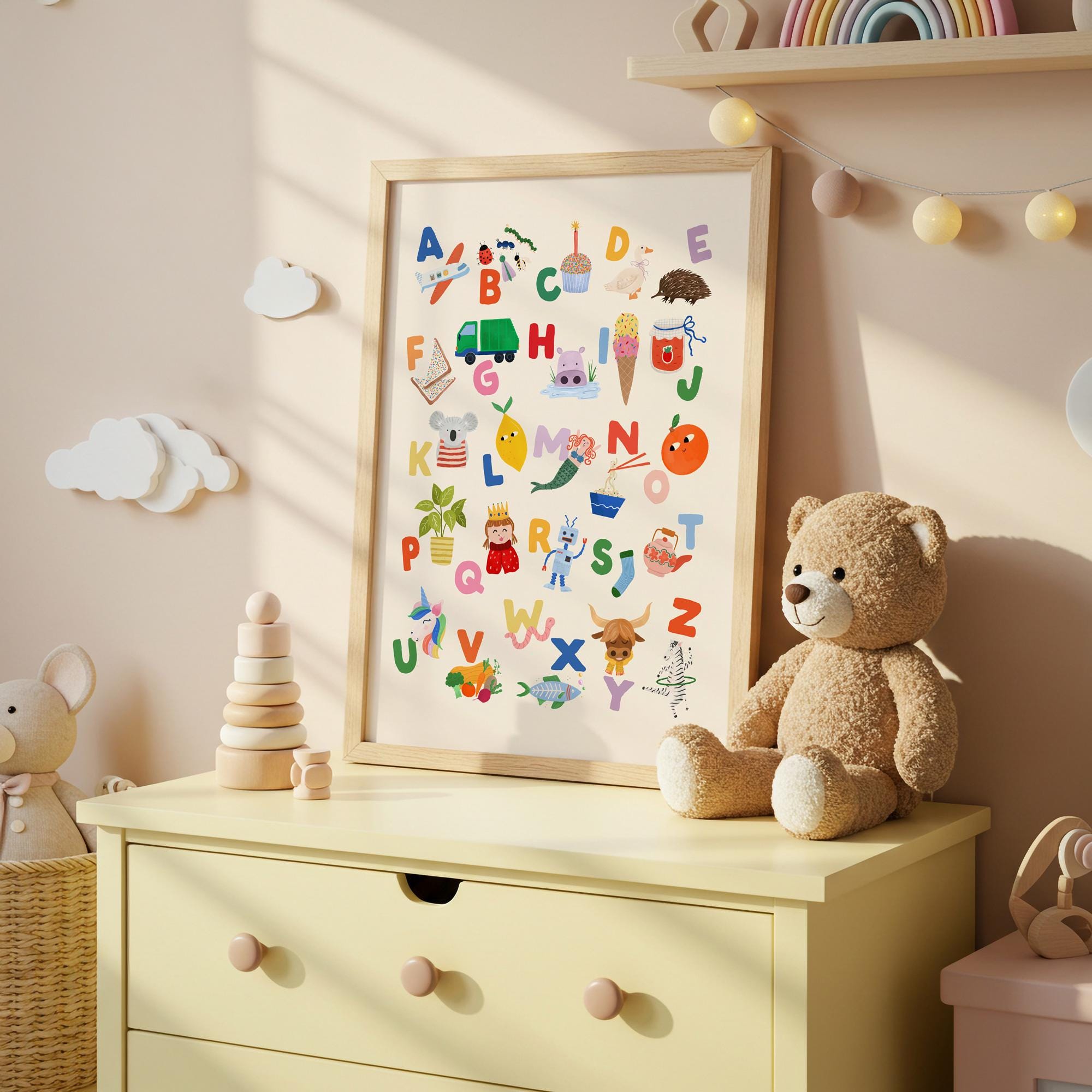 Playful Rainbow ABC Print