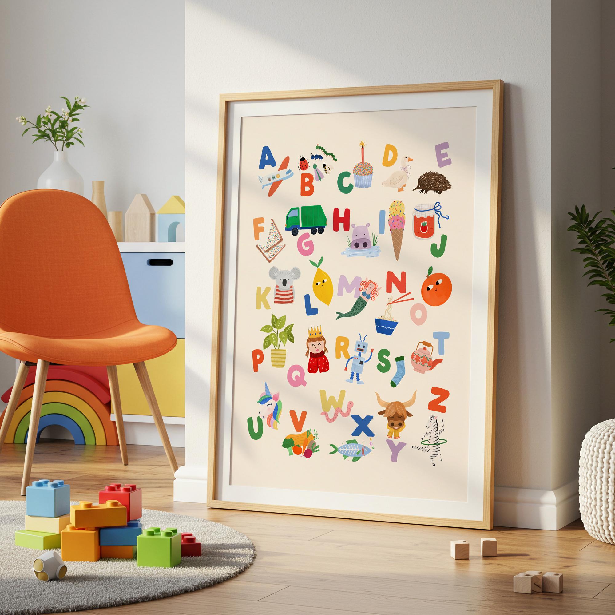 Playful Rainbow ABC Print
