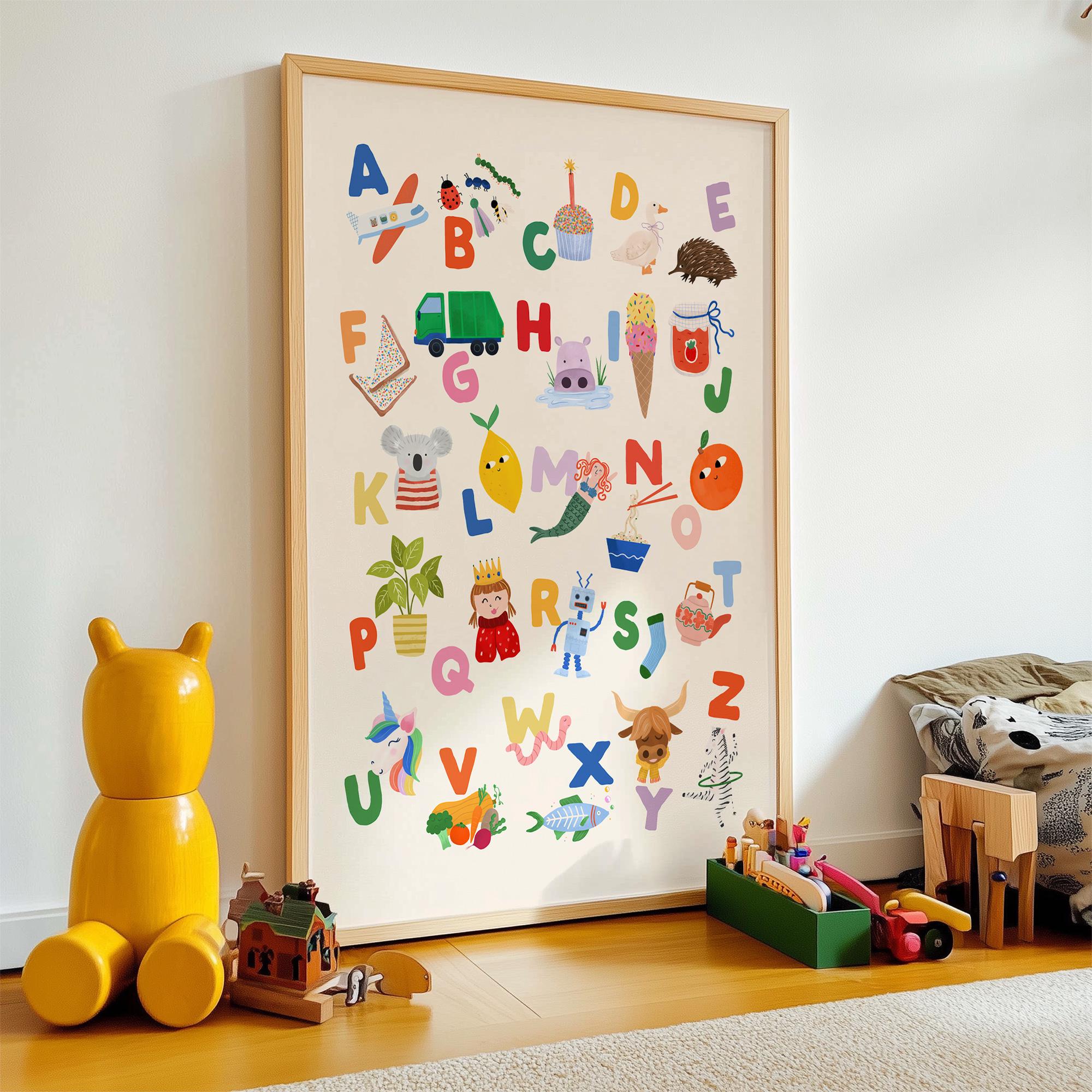 Playful Rainbow ABC Print