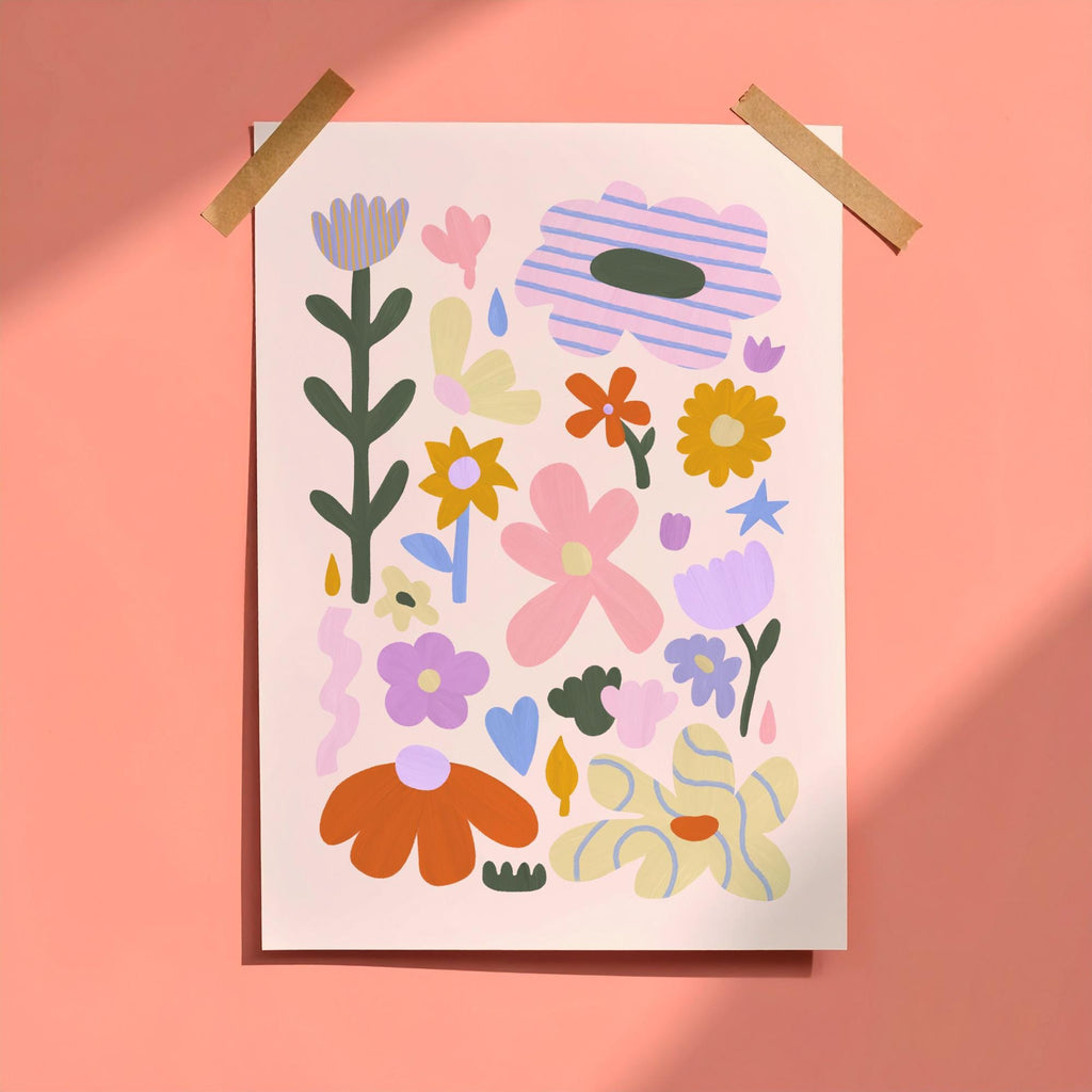 Boho Floral Nursery Print