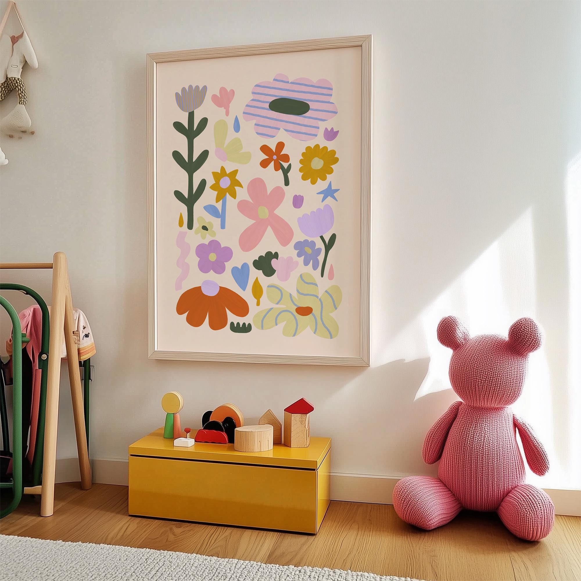 Boho Floral Nursery Print