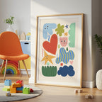 Whimsical Happy Shapes Print