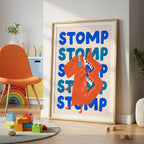 Dinosaur Kids Wall Art: Hand-Drawn Dino Print for Nursery & Playroom