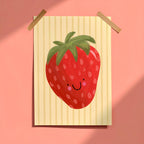 Smiling Strawberry Print