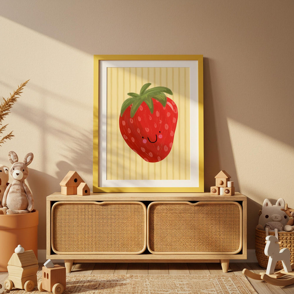Smiling Strawberry Print