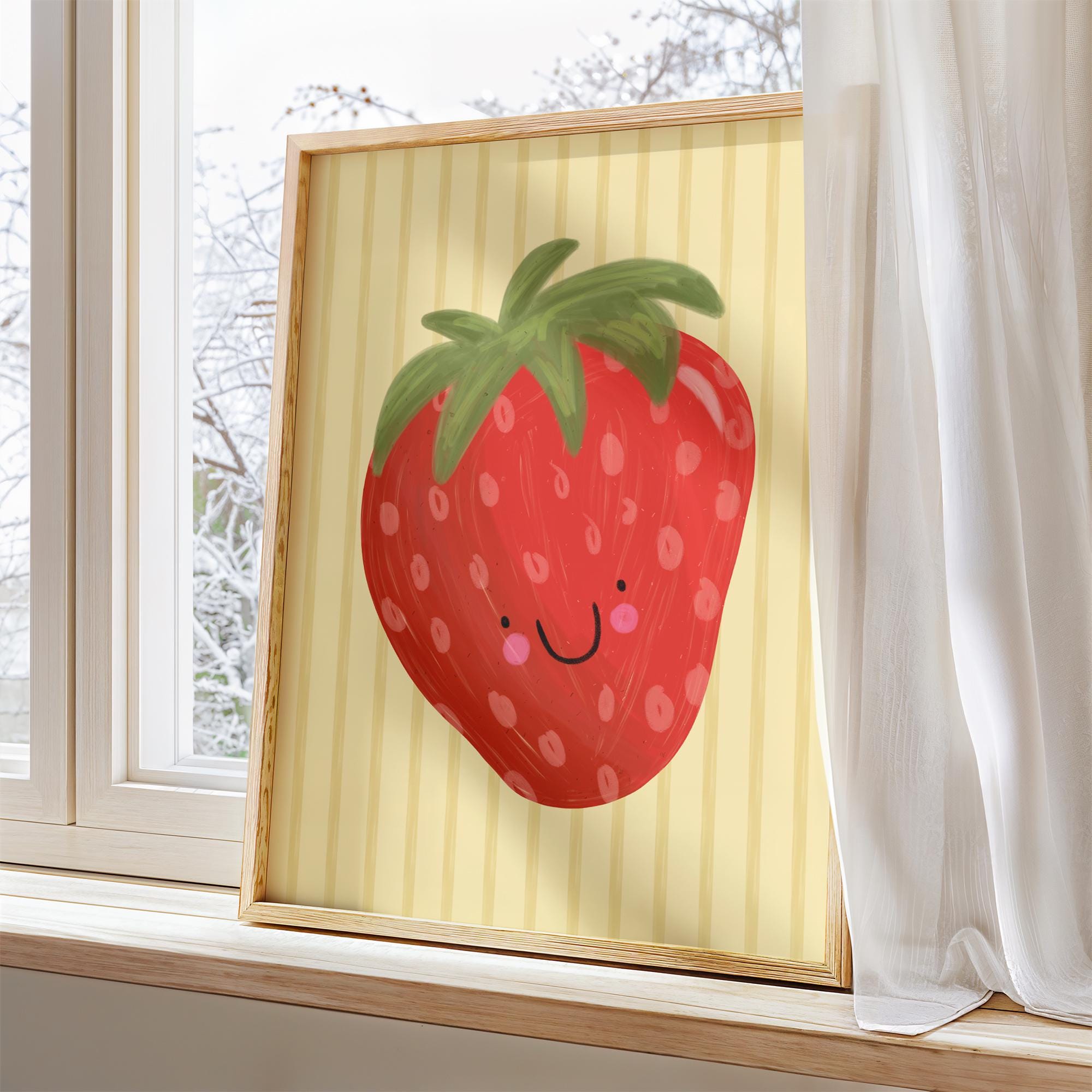 Smiling Strawberry Print