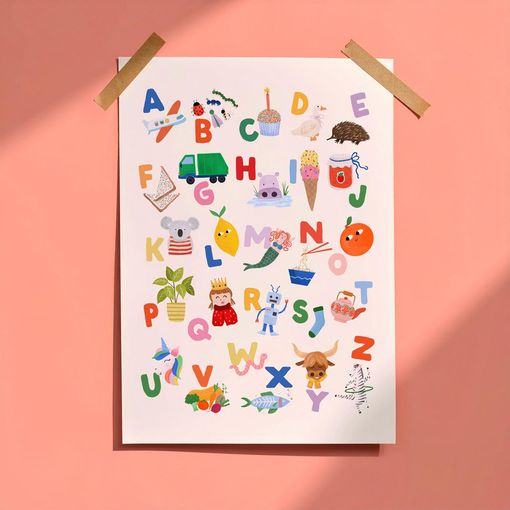 Playful Rainbow ABC Print
