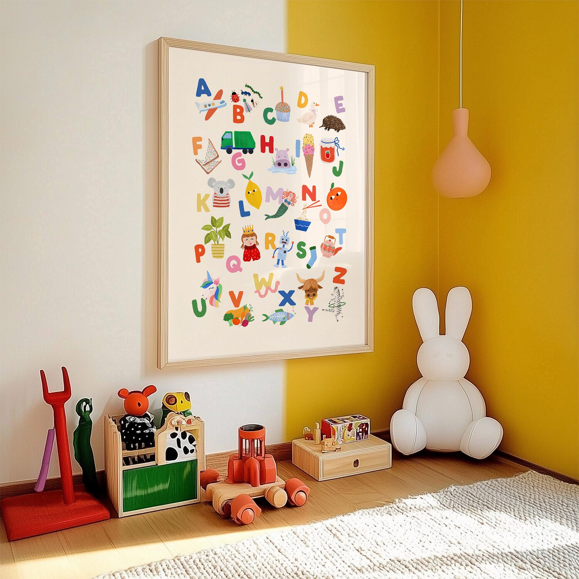Playful Rainbow ABC Print