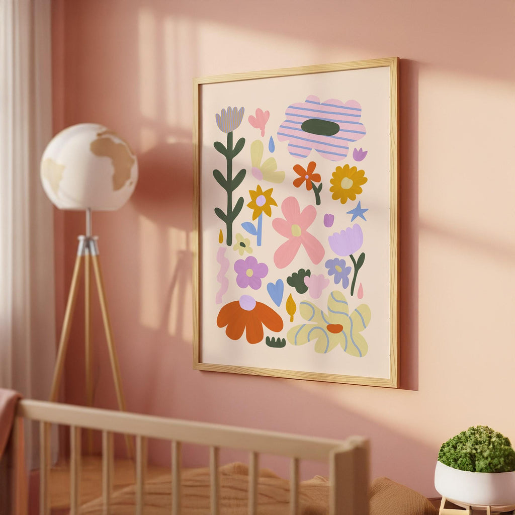 Boho Floral Nursery Print