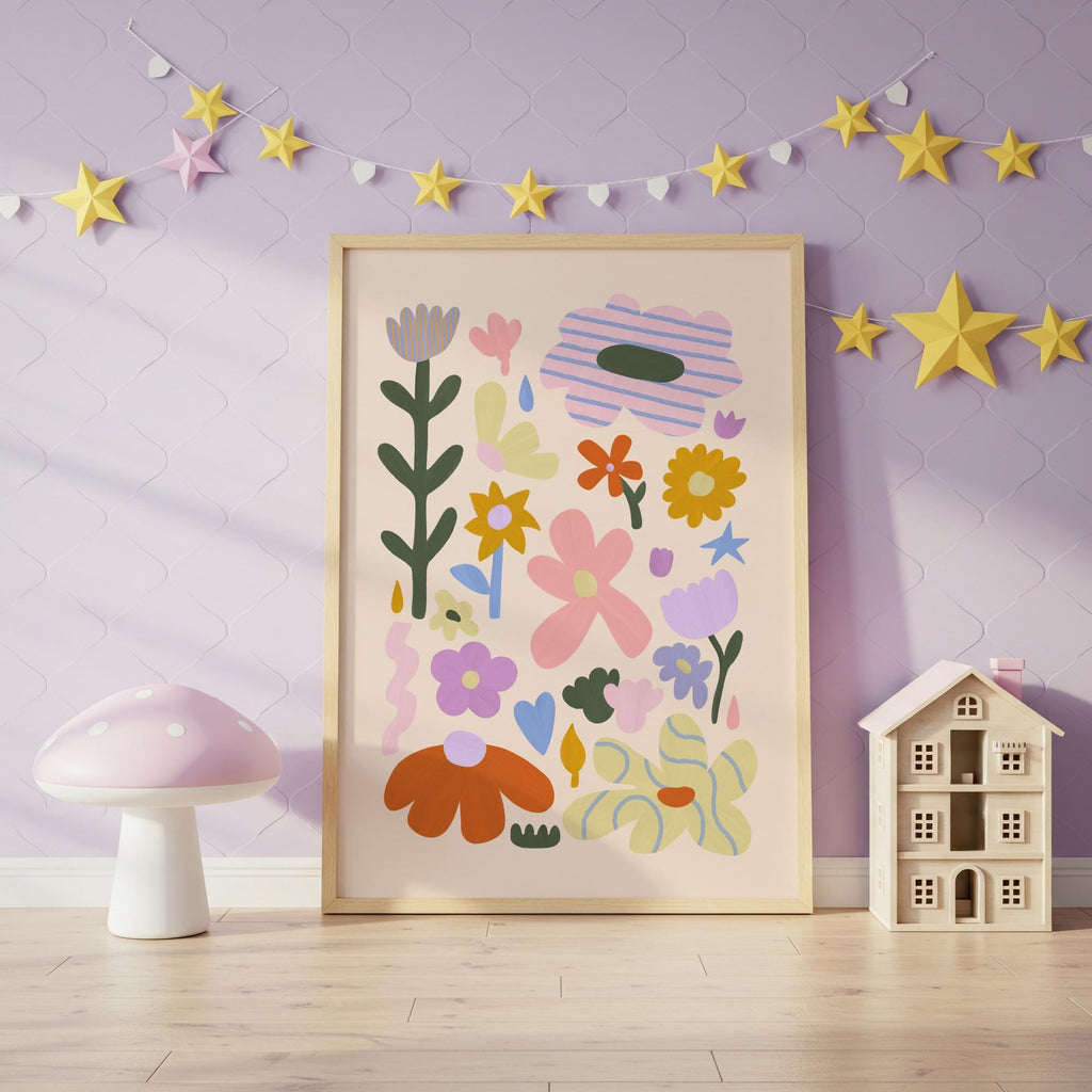 Boho Floral Nursery Print