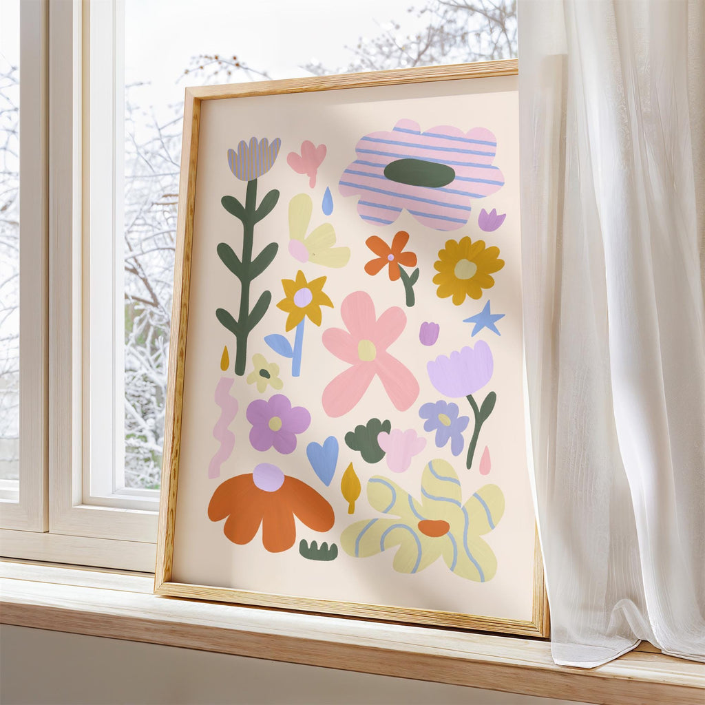 Boho Floral Nursery Print