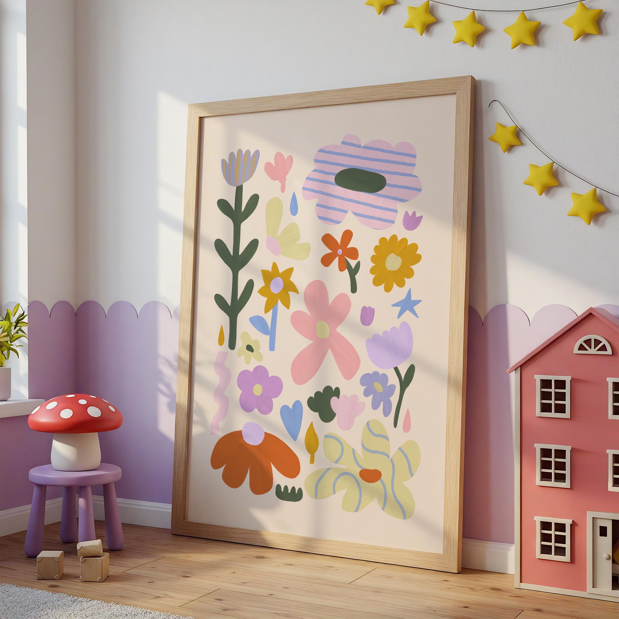 Boho Floral Nursery Print