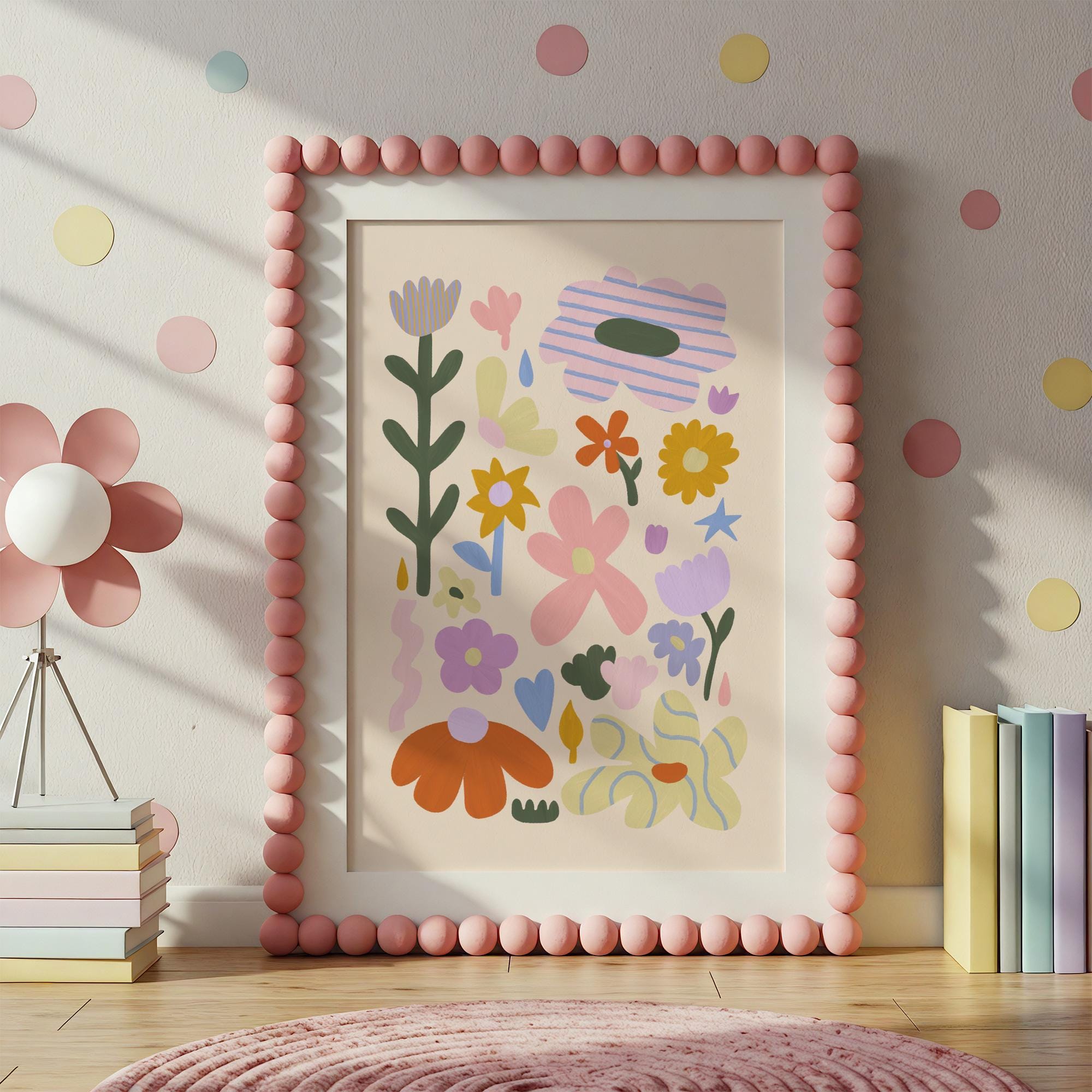 Boho Floral Nursery Print
