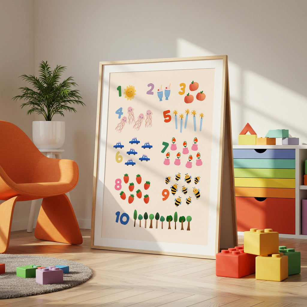 1 to 10 Counting Numbers Poster