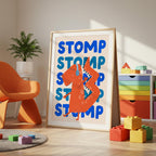 Dinosaur Kids Wall Art: Hand-Drawn Dino Print for Nursery & Playroom