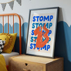 Dinosaur Kids Wall Art: Hand-Drawn Dino Print for Nursery & Playroom