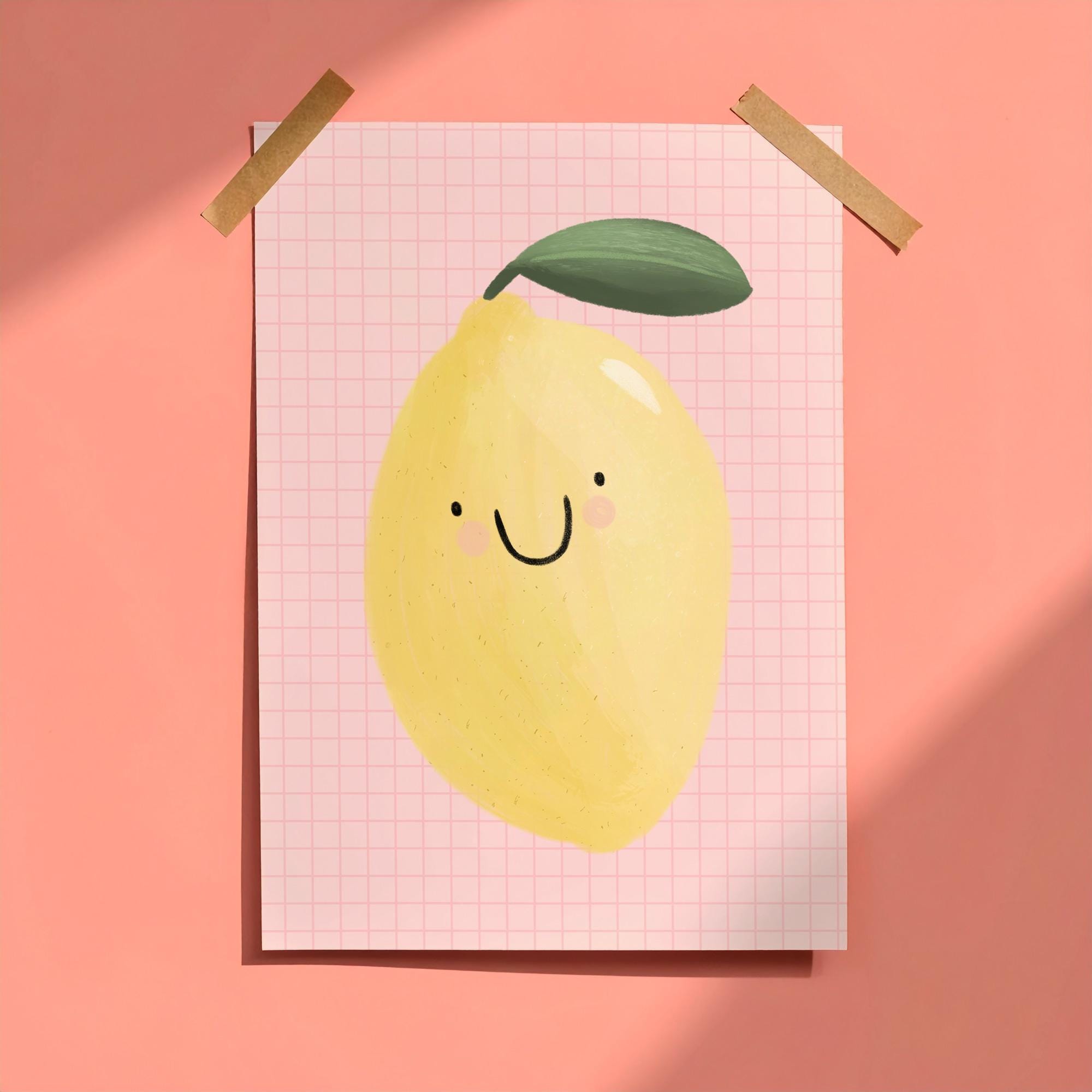 Smiling Lemon Print