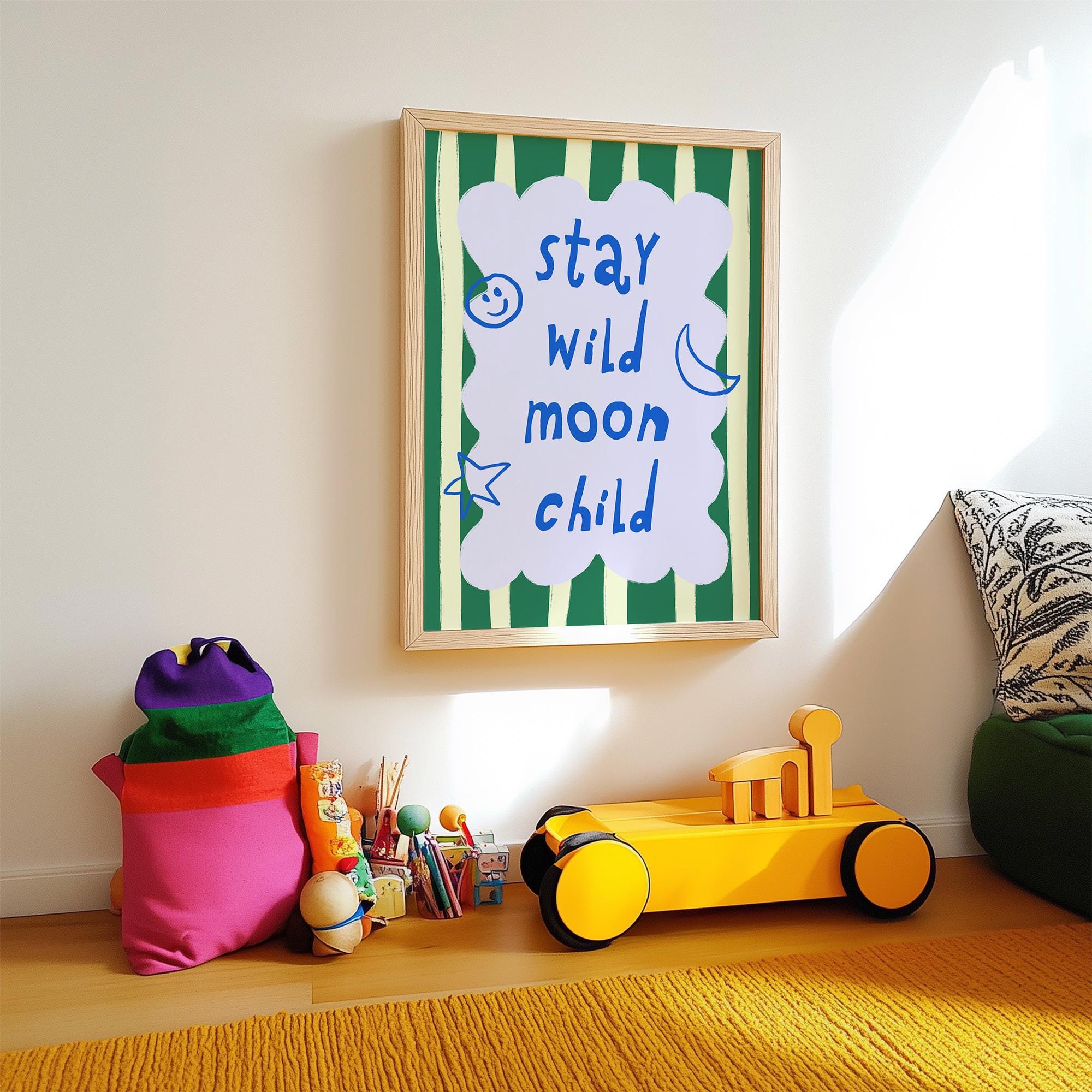 Stay Wild Moon Child Green Print
