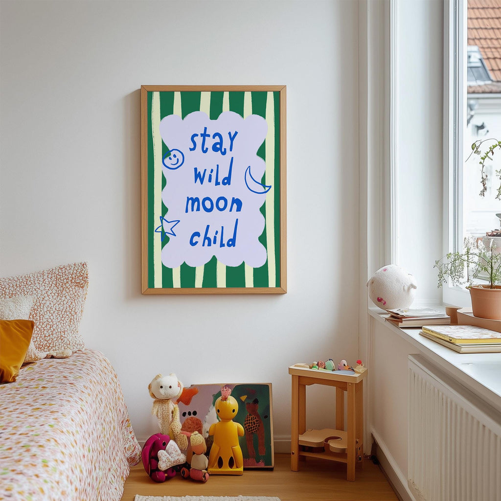 Stay Wild Moon Child Green Print