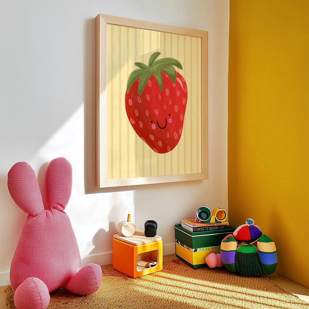 Smiling Strawberry Print