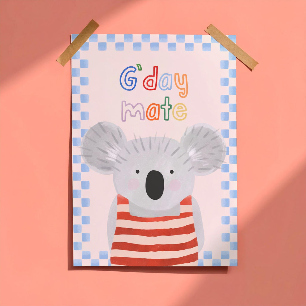 G'day Mate Koala Print