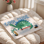 Cool Dude Dino Skateboard Print