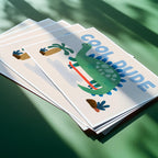 Cool Dude Dino Skateboard Print