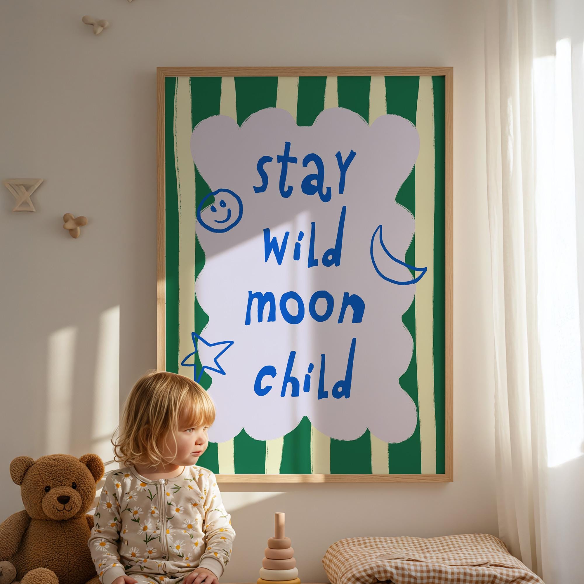 Stay Wild Moon Child Green Print
