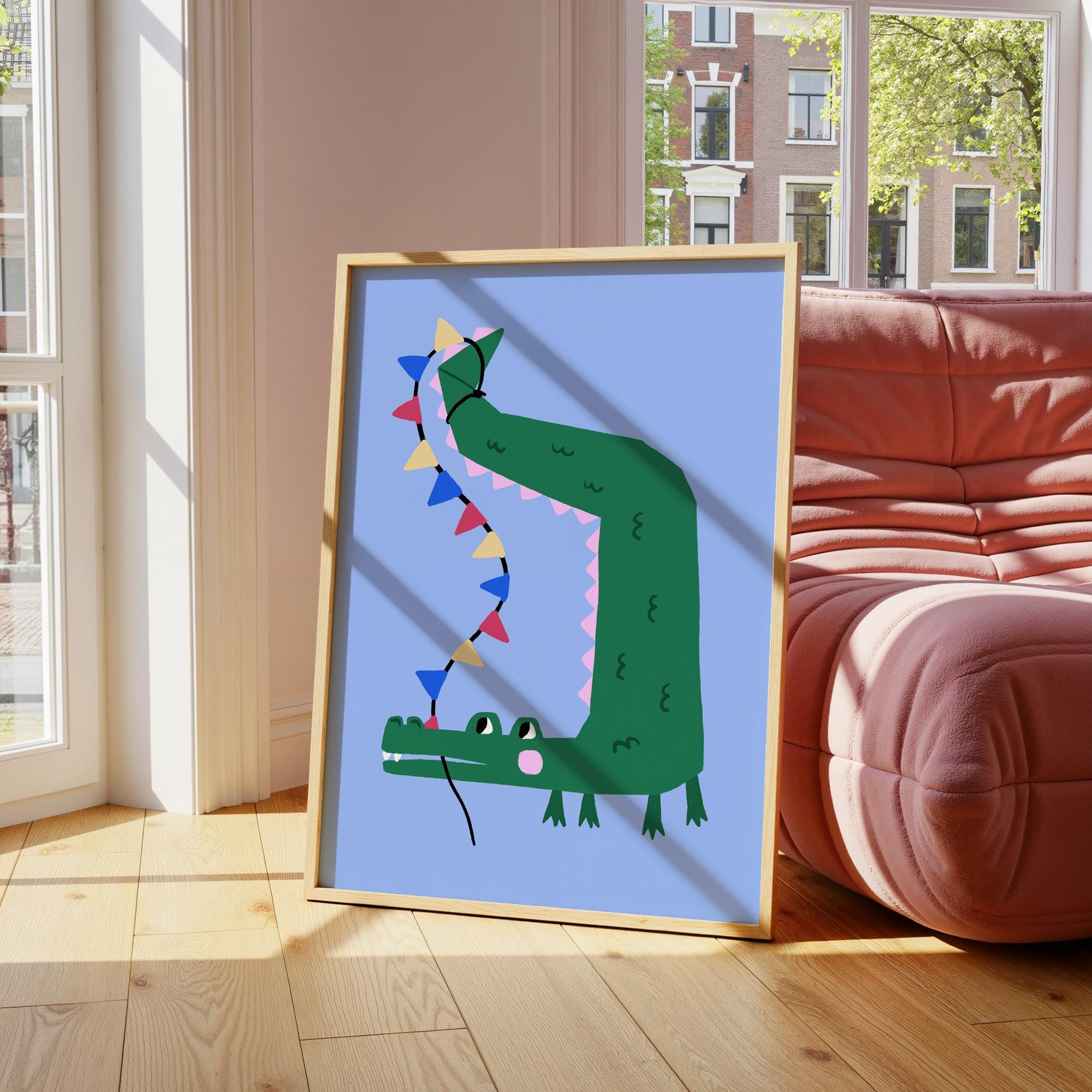 Party Crocodile Print