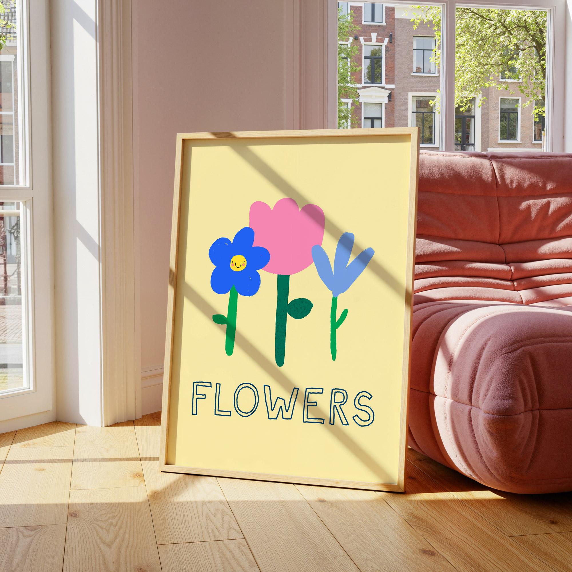 Cheerful Botanical Flowers Print