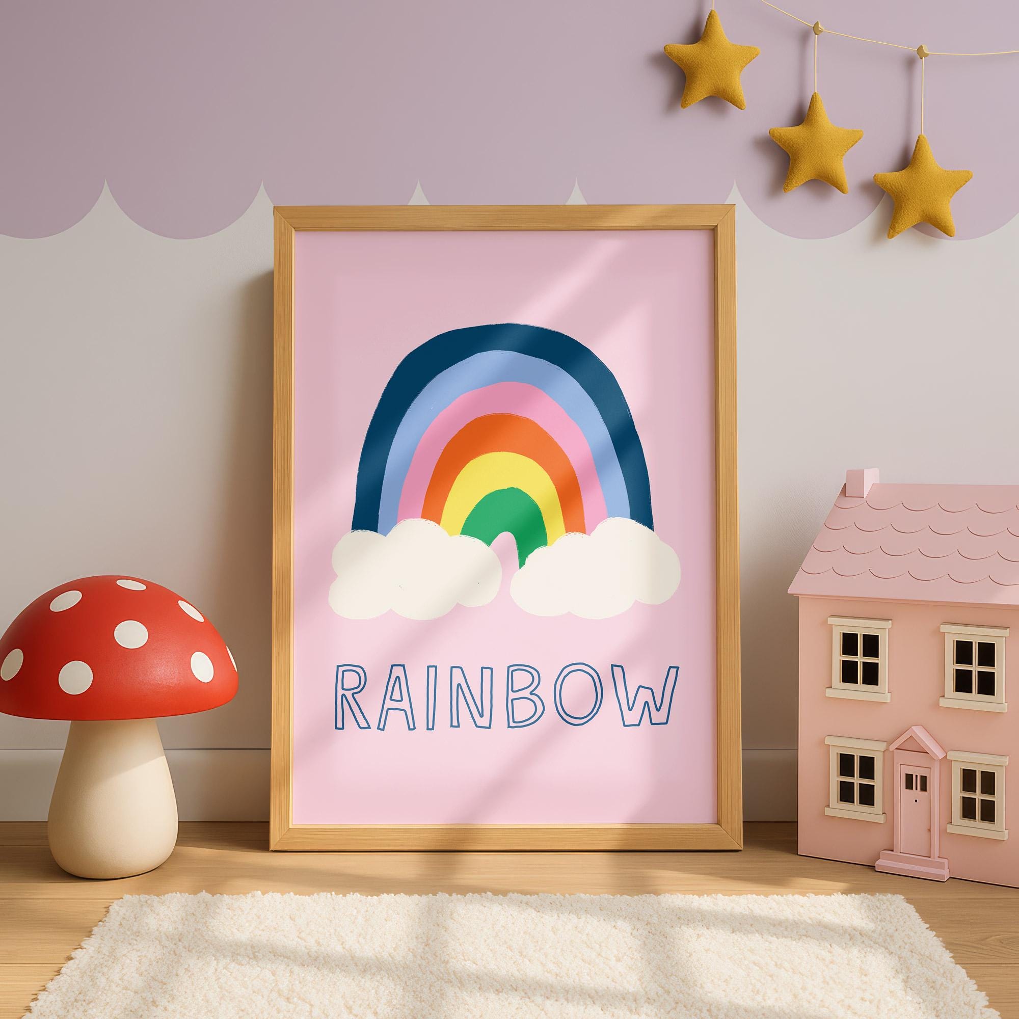 Pink Rainbow Print