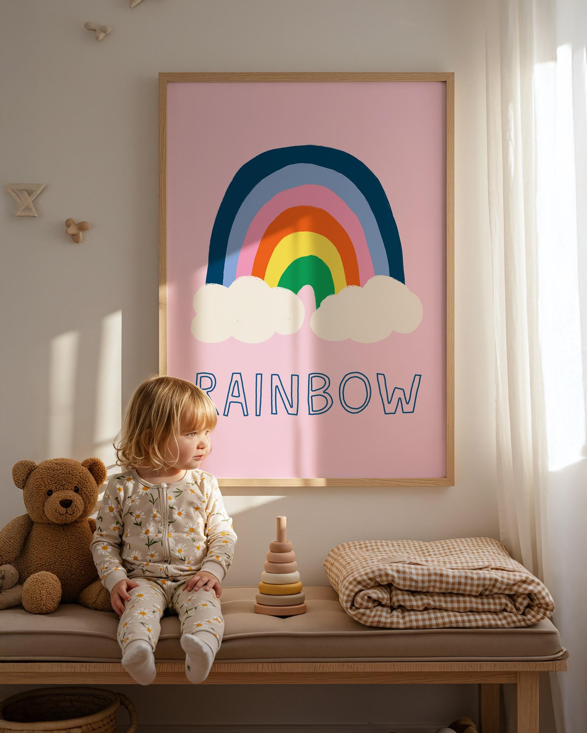 Pink Rainbow Print