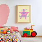 Love and Cuddles Pink Star Print