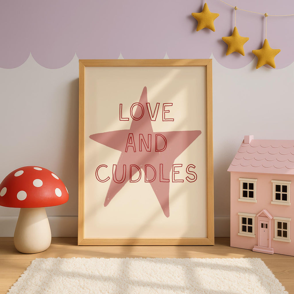 Love and Cuddles Red Print