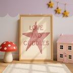 Love and Cuddles Red Print