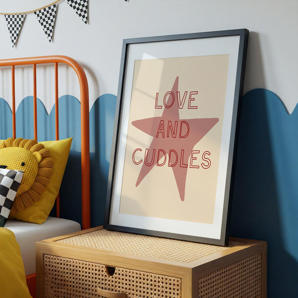 Love and Cuddles Red Print