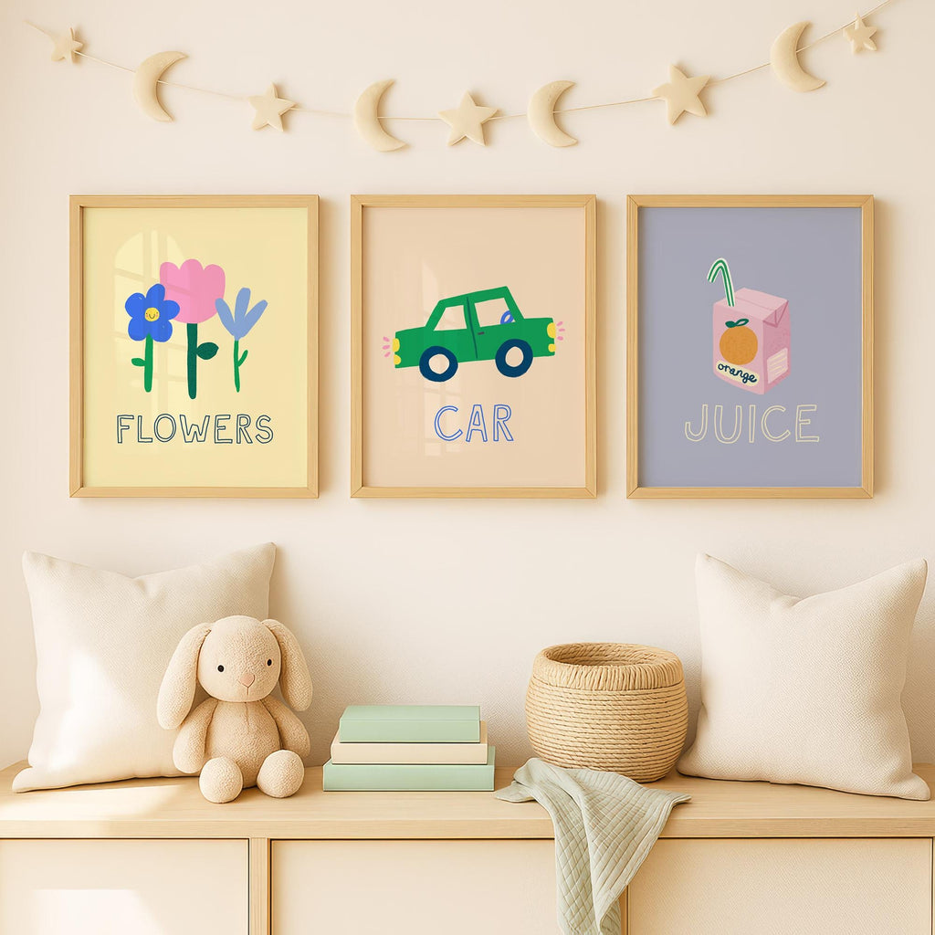 Cheerful Botanical Flowers Print