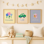 Cheerful Botanical Flowers Print