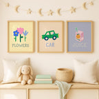 Green Car Kids Print