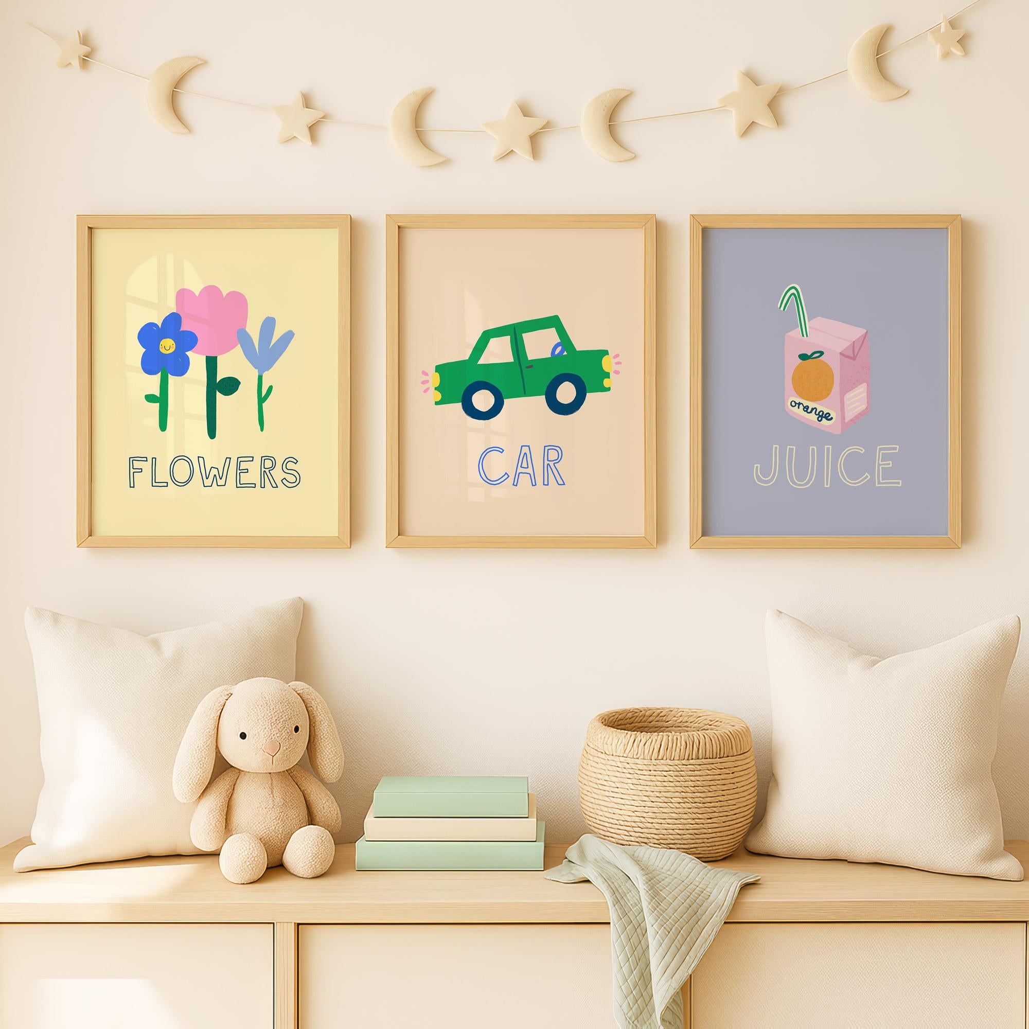 Green Car Kids Print