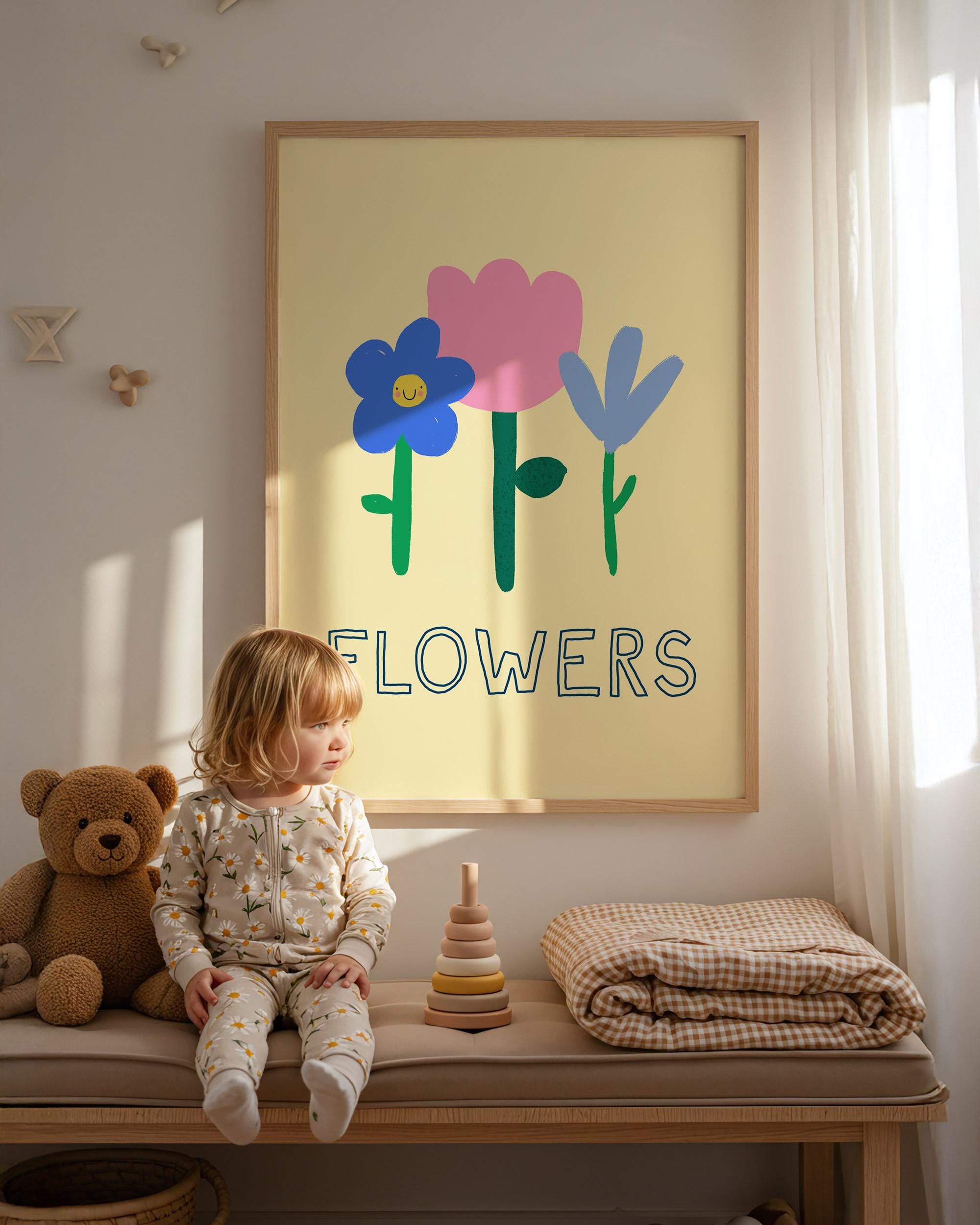Cheerful Botanical Flowers Print