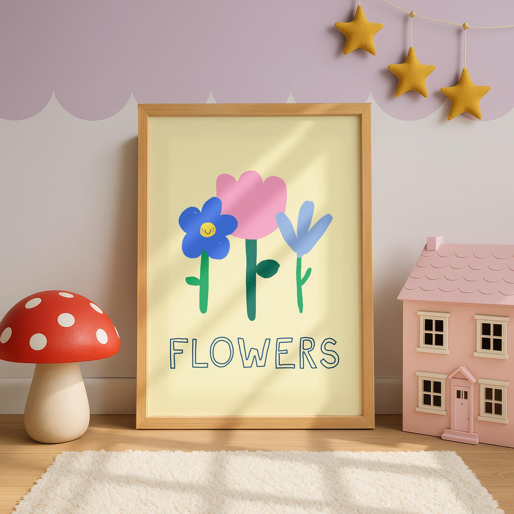 Cheerful Botanical Flowers Print