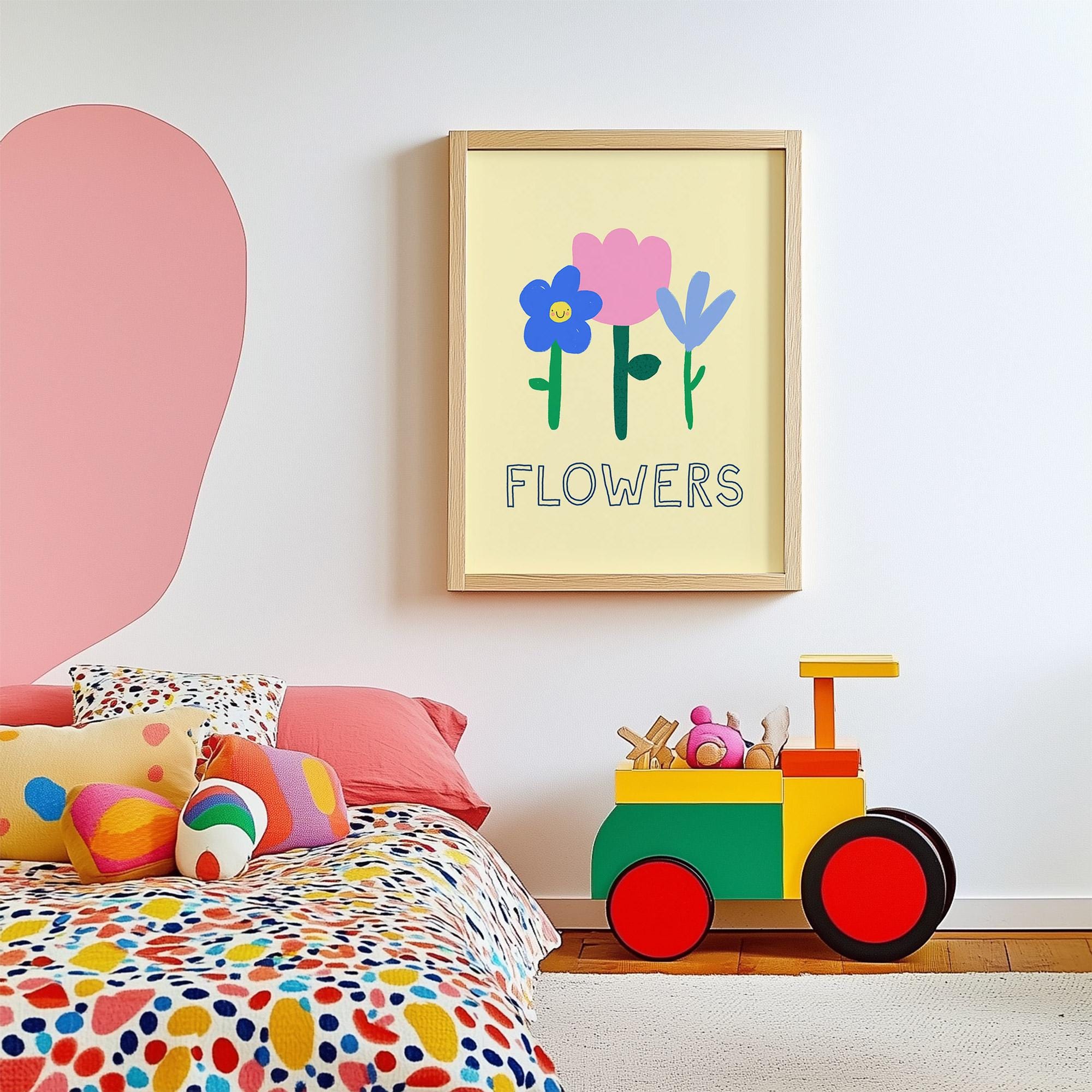 Cheerful Botanical Flowers Print