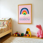 Pink Rainbow Print