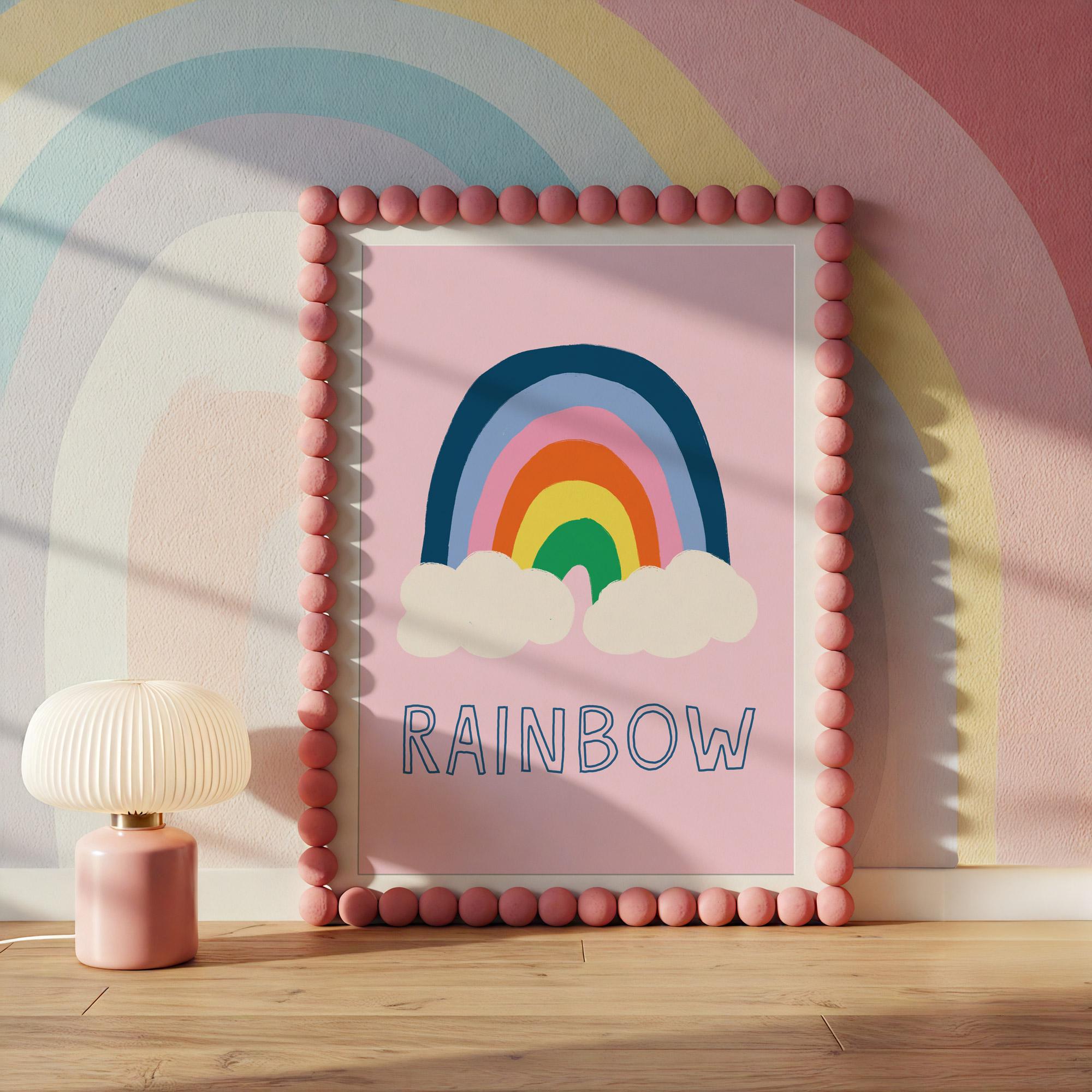 Pink Rainbow Print