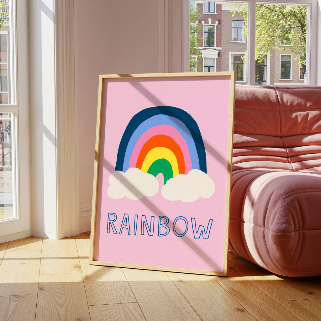 Pink Rainbow Print