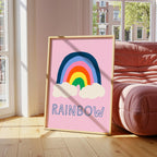 Pink Rainbow Print