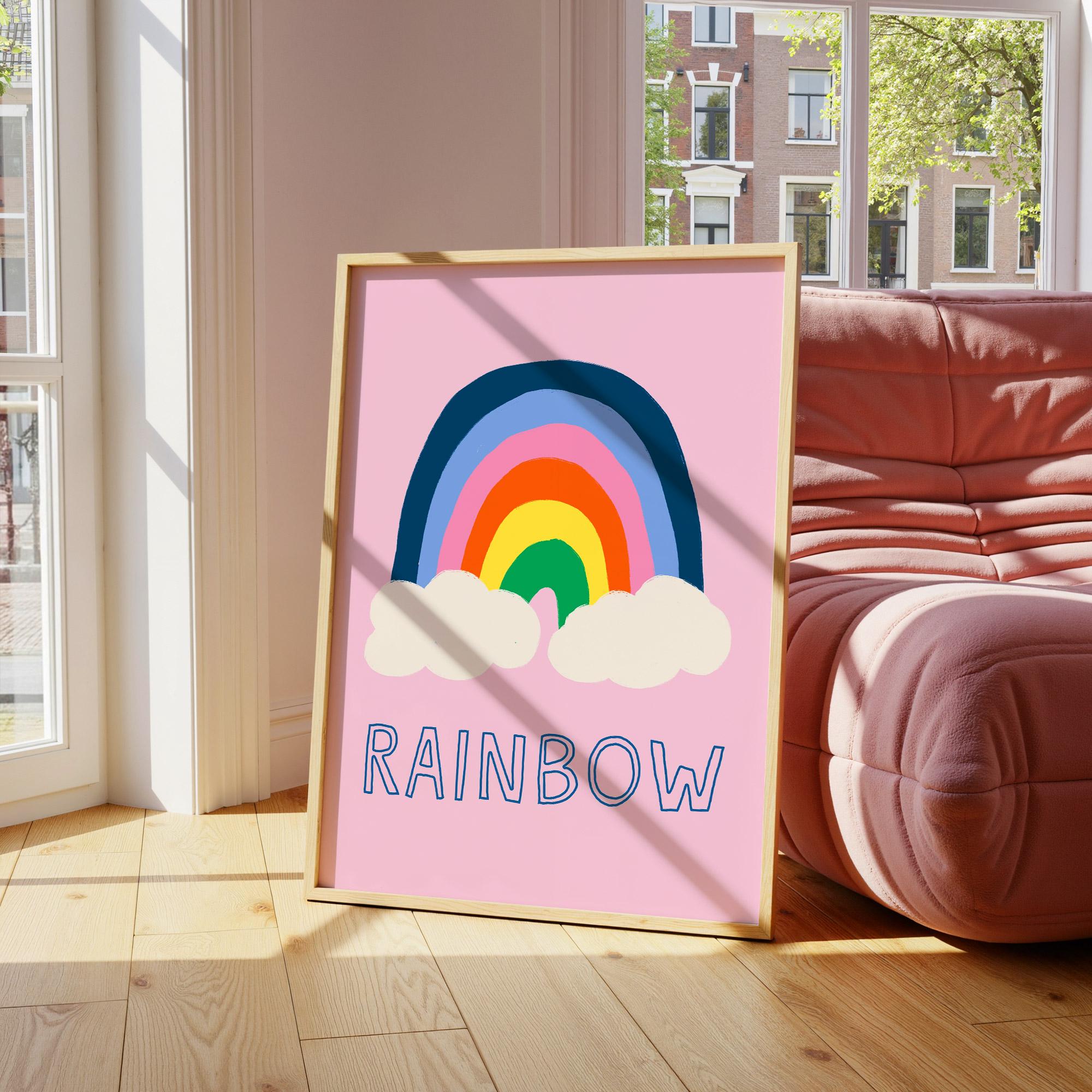 Pink Rainbow Print
