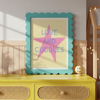 Love and Cuddles Pink Star Print