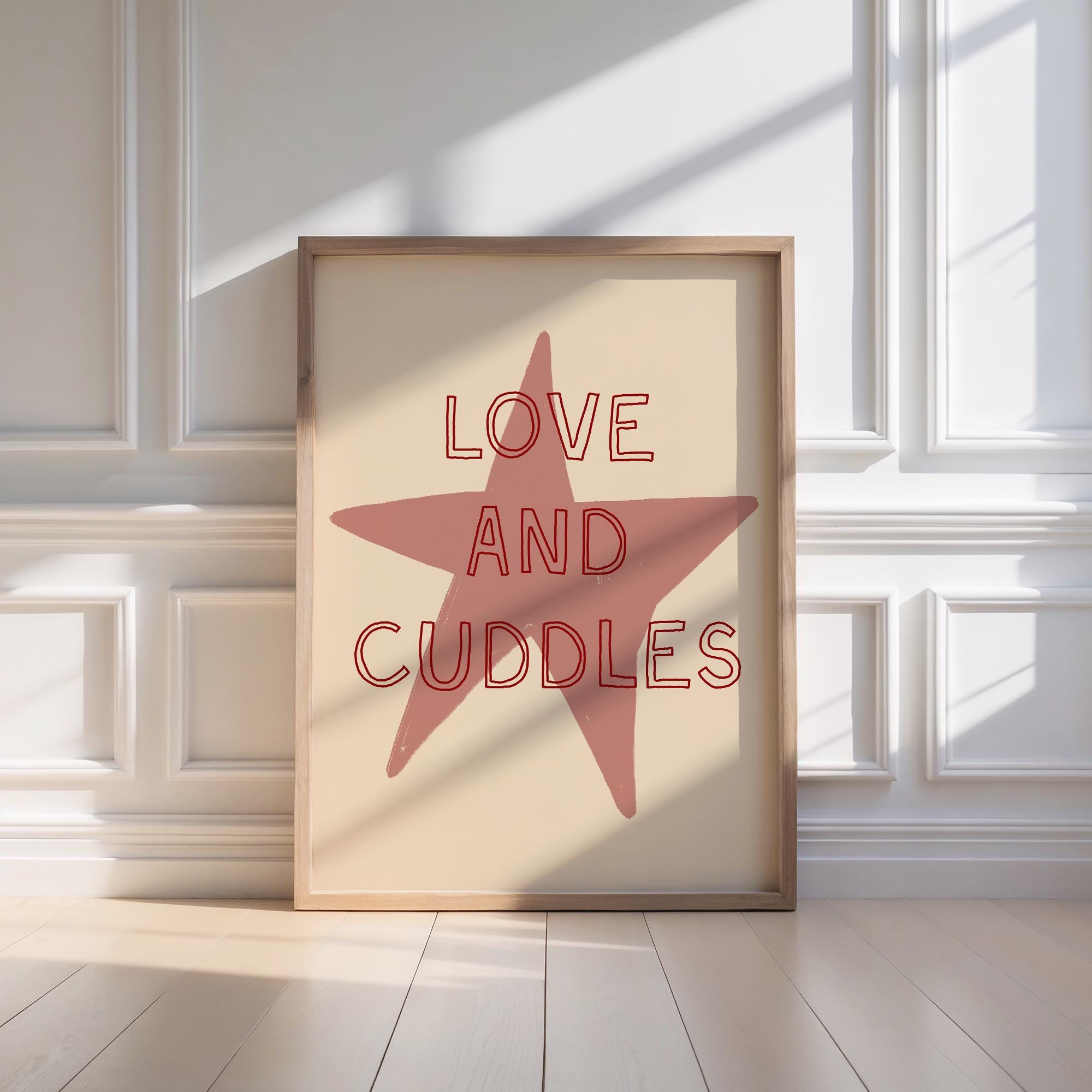 Love and Cuddles Red Print